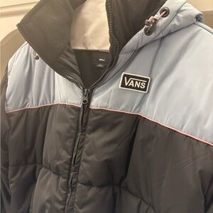 Vans Black Bomber Jacket Heavy Weight Coat